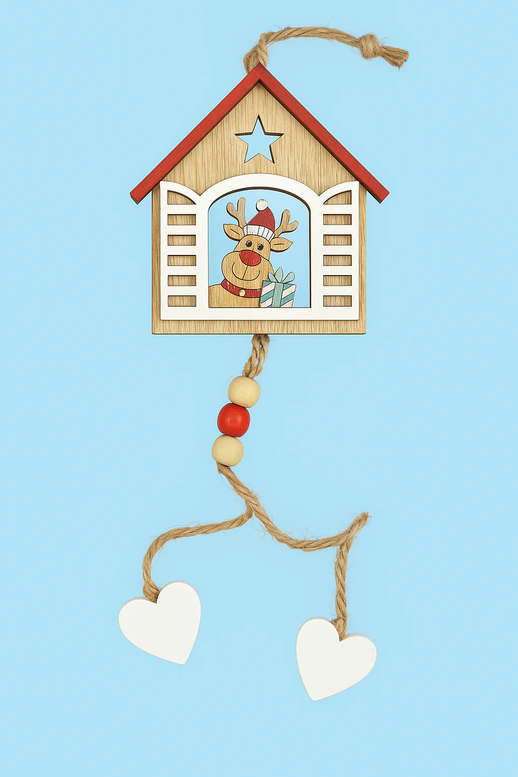 Weihnachtsanhänger Holzhaus (3 Designs) - Image 4