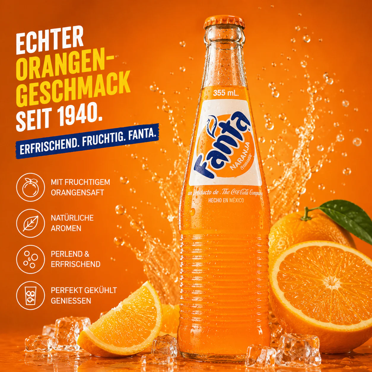 Fanta Orange - Glass "Mexican Edition" (355 ml) - Image 2