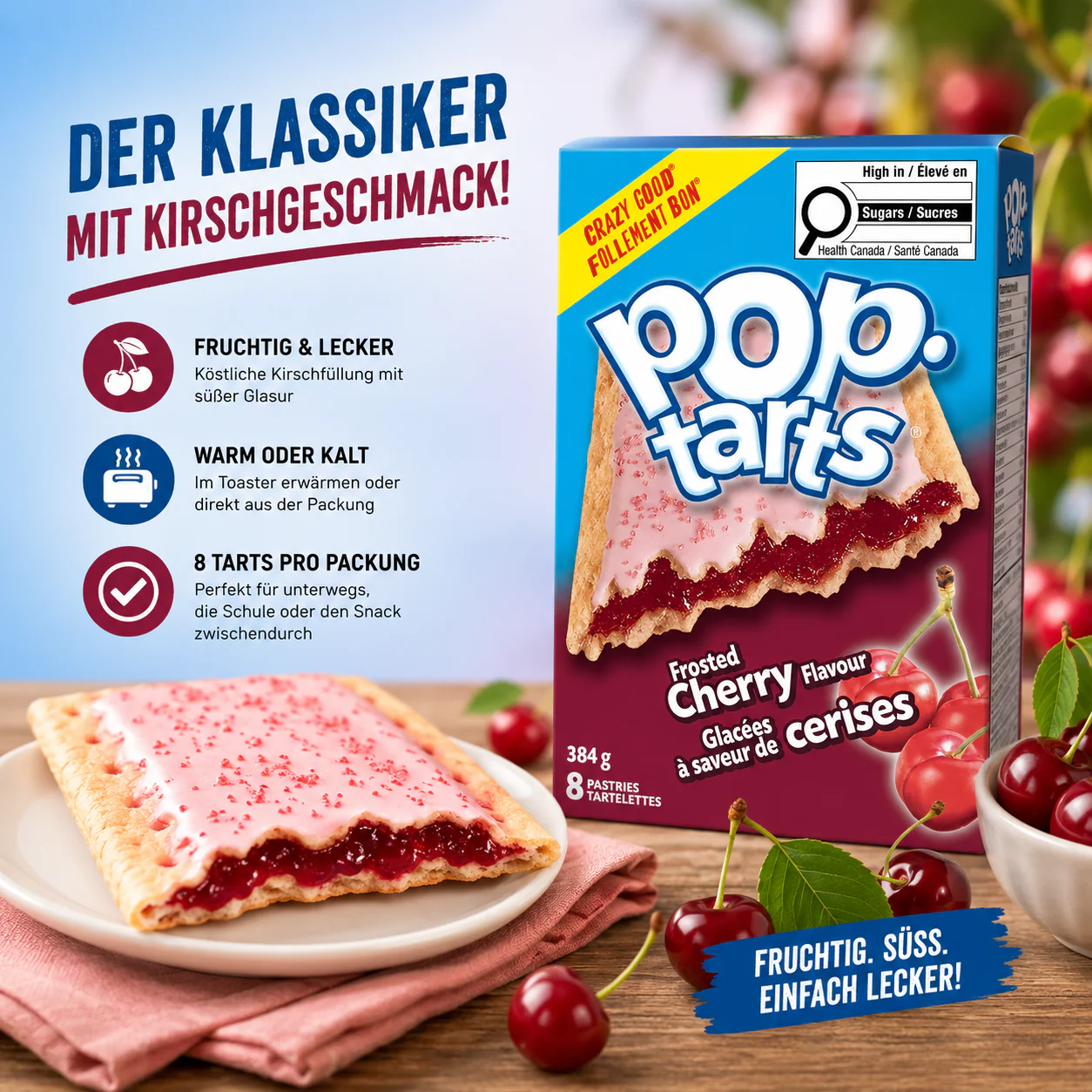 Kellogg's - Pop-Tarts "Frosted Cherry" (384 g) - Image 2