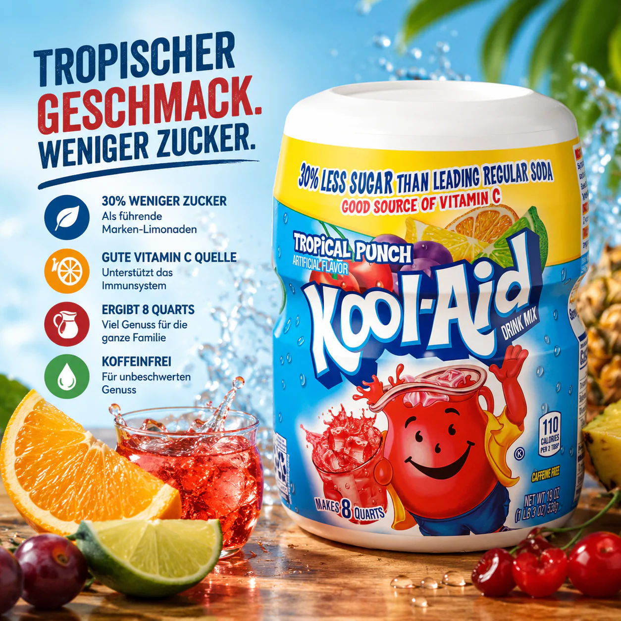 Kool-Aid Tropical Punch Drink Mix (538 g) - Image 2