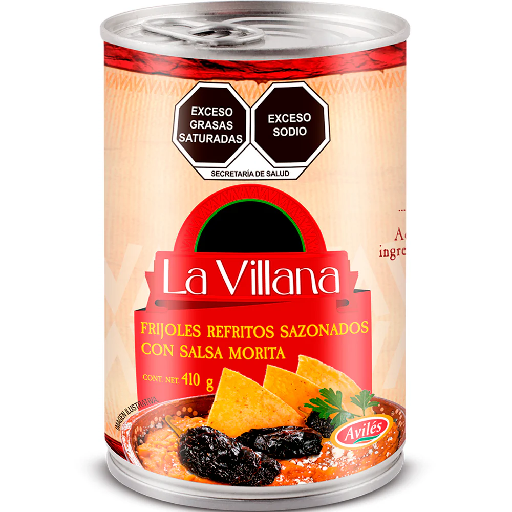 La Villana - Refried Beans "with spicy Morito Sauce" (410 g)