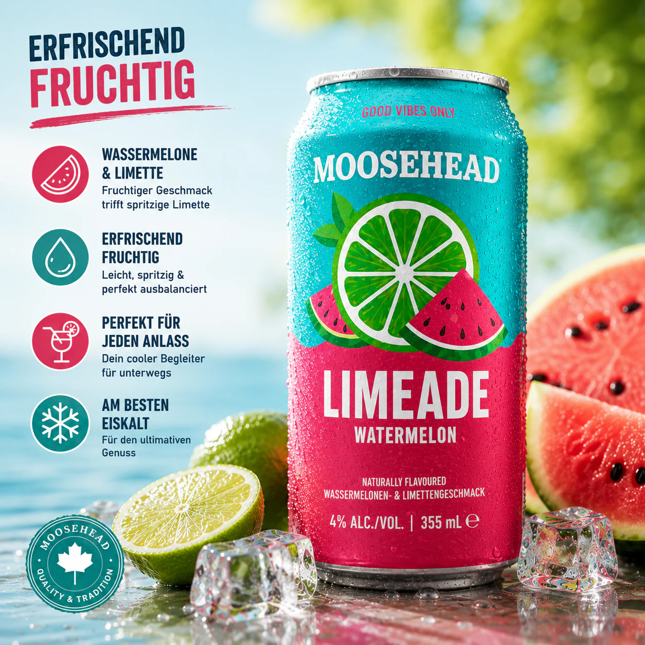 Moosehead - Limeade "Watermelon" (355 ml) - Image 2