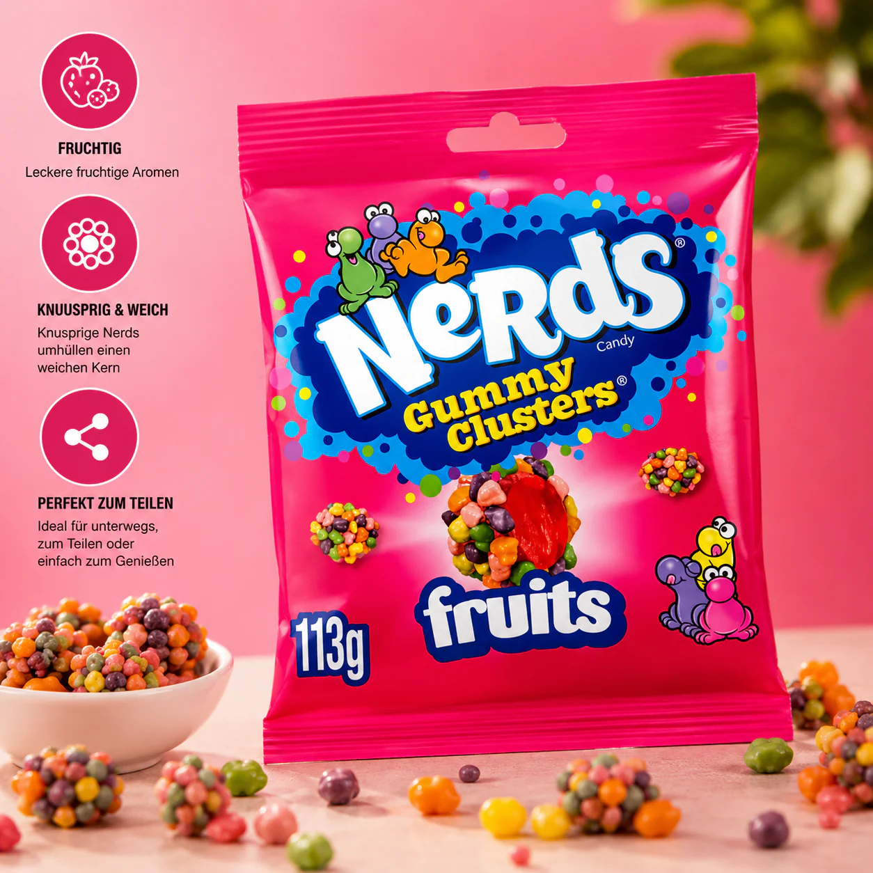 Nerds - Gummy Clusters "rainbow" (113 g) - Image 2