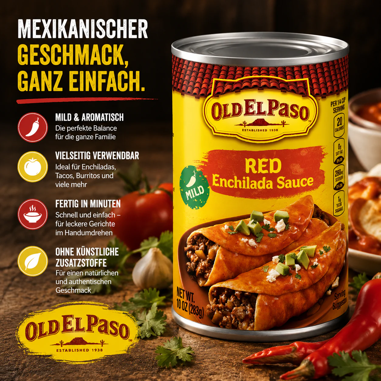 Old El Paso - Red Enchilada Sauce "mild" (283 g) - Image 2