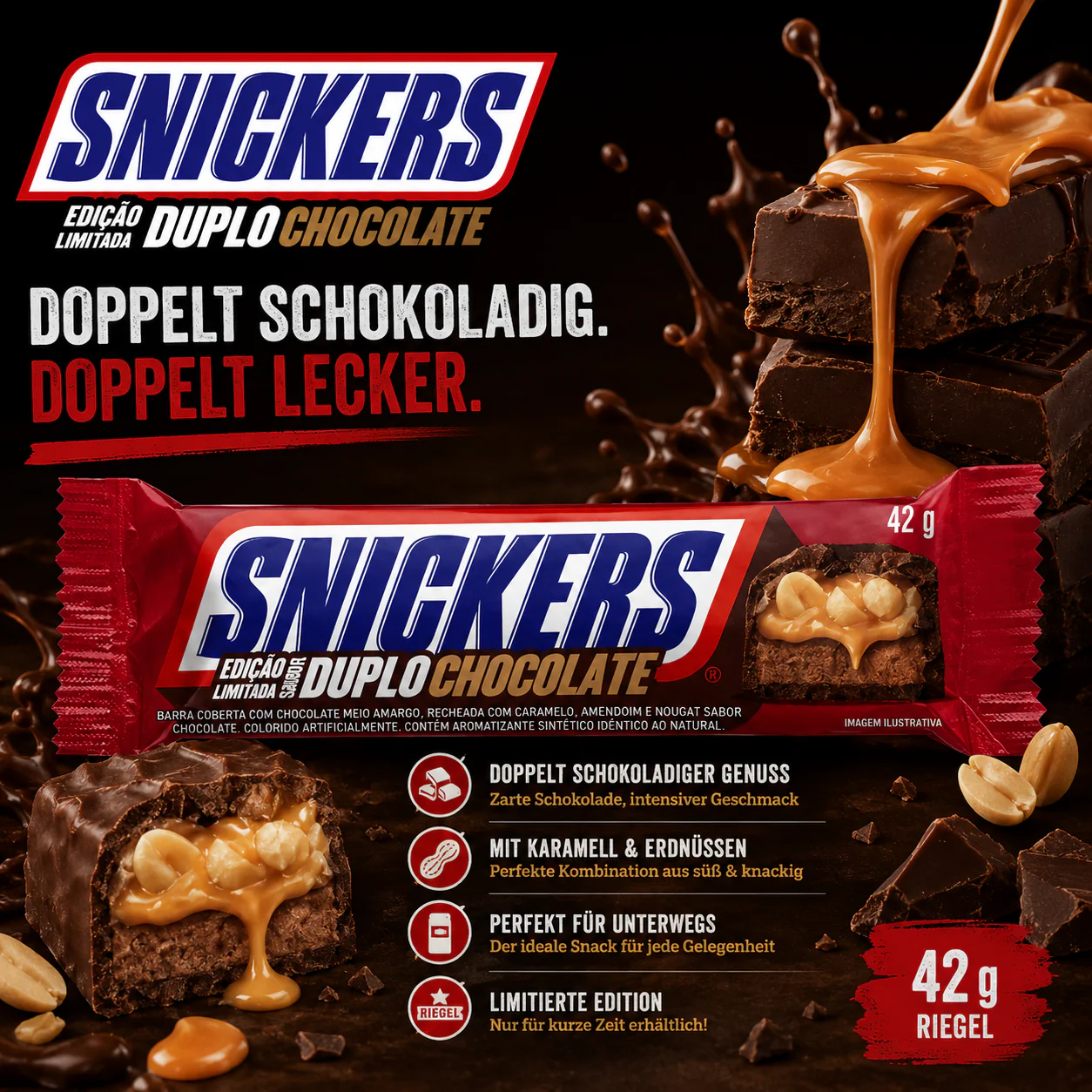 Snickers - Chocolate Bar "Duplo Chocolate" (42 g) - Image 2