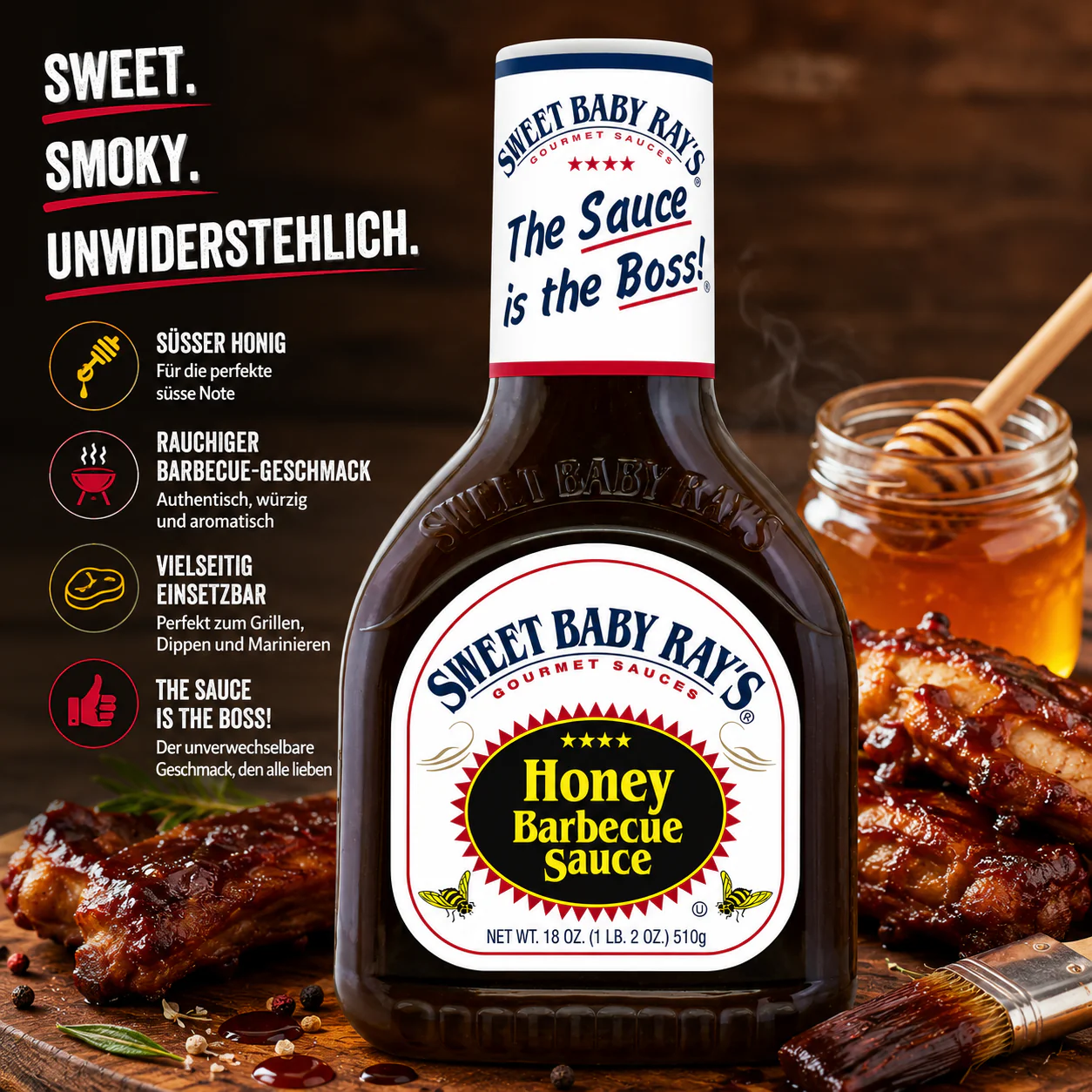 Sweet Baby Ray's - Barbecue Sauce "Honey" (510 g) - Image 2