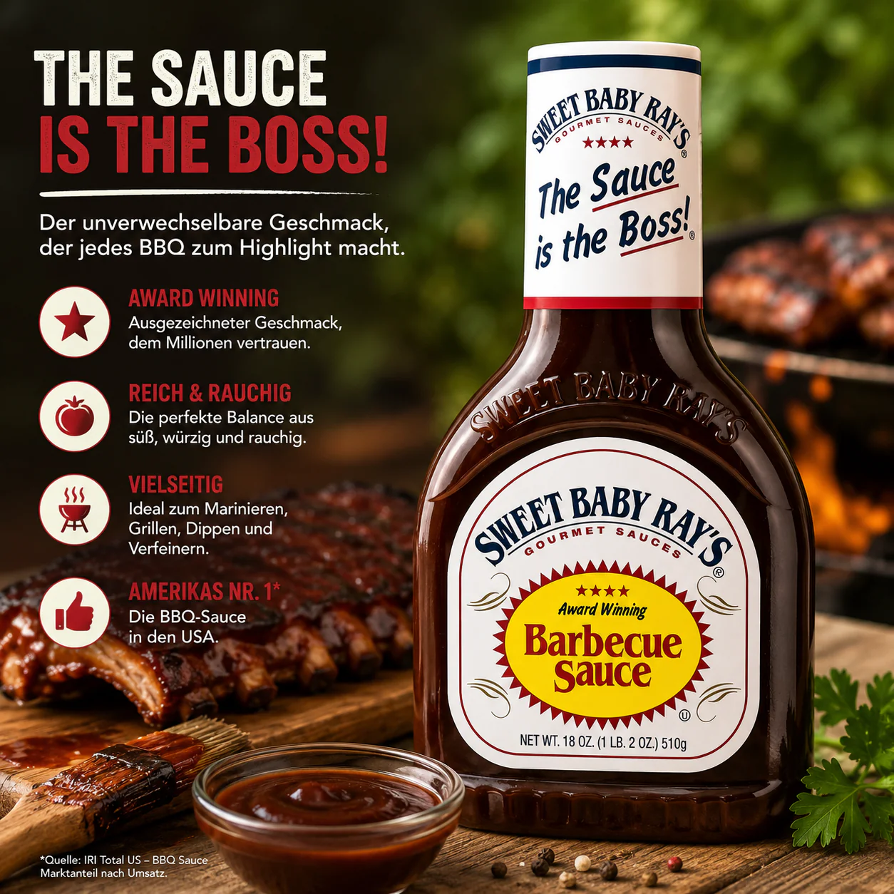 Sweet Baby Ray's - Barbecue Sauce "Original" (510 g) - Image 2