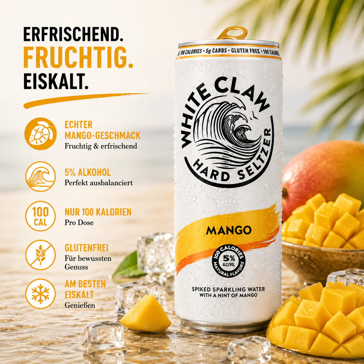 WHITE CLAW - Hard Seltzer "Mango" (355ml) - Image 2